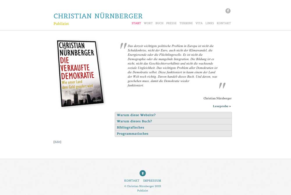 Christian Nürnberger Autorenwebsite